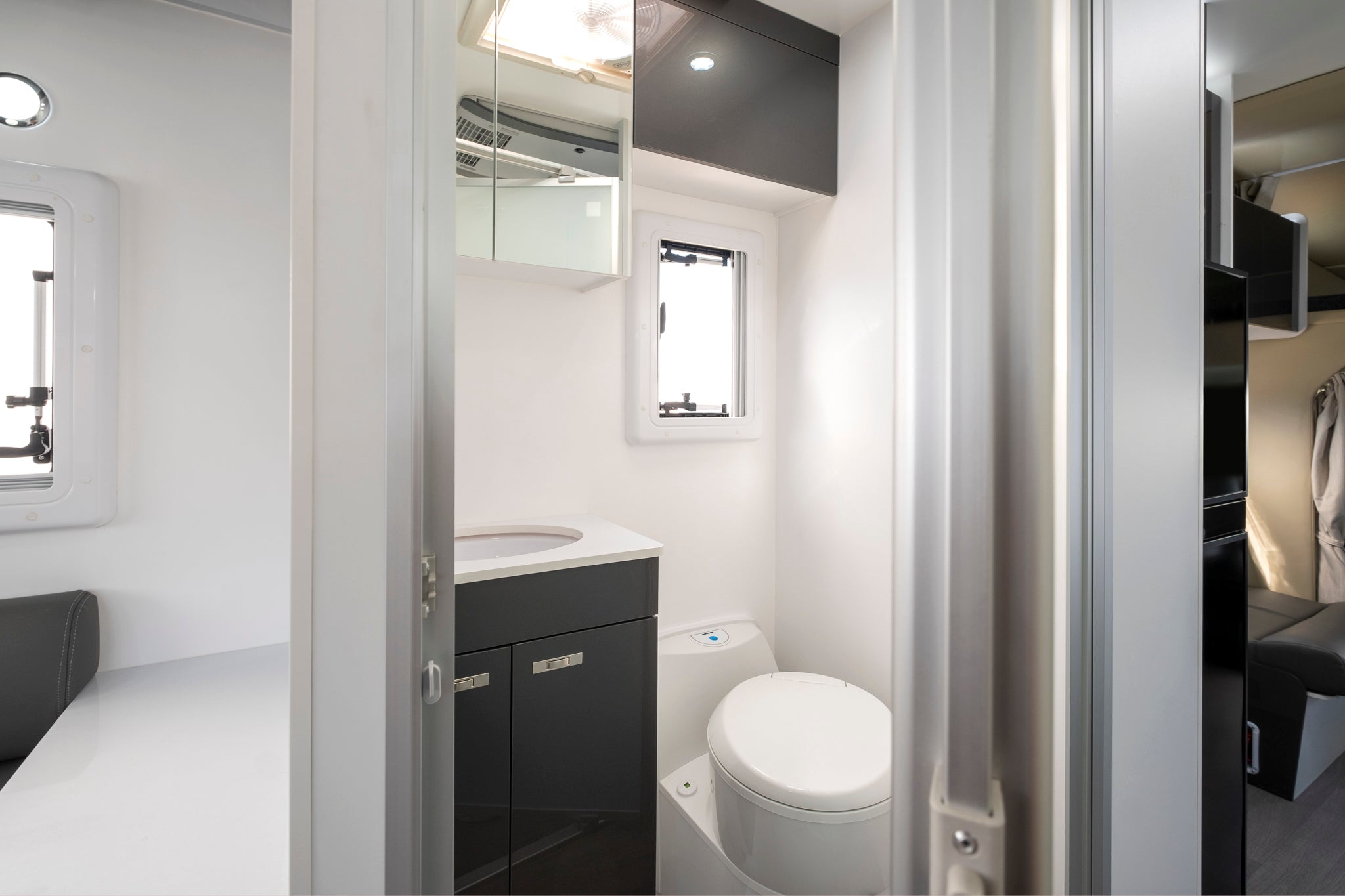 Windsor Flinders motorhome toilet and vanity